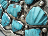 One Of The Best Vintage Native American Zuni Turquoise Sterling Silver Ketoh Bracelet-Nativo Arts