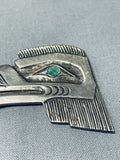One Of The Most Detailed Bird Opal Sterling Silver Native American Pin-Nativo Arts