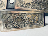 One Of The Most Detailed Ever Vintage Native American Navajo Sterling Silver Concho Belt-Nativo Arts