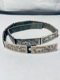 One Of The Most Detailed Ever Vintage Native American Navajo Sterling Silver Concho Belt-Nativo Arts