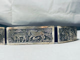 One Of The Most Detailed Ever Vintage Native American Navajo Sterling Silver Concho Belt-Nativo Arts