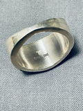 One Of The Most Detailed Native American Navajo Turquoise Lapis Sterling Silver Ring-Nativo Arts