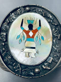 One Of The Most Sturdy Vintage Native American Navajo Dancer Turquoise Sterling Silver Bracelet-Nativo Arts