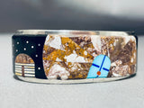 One Of The Most Unique Ever Native American Navajo Turquoise Sterling Silver Bracelet-Nativo Arts