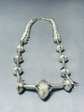 One Of The Most Unique Ever Vintage Native American Navajo Sterling Silver Tubule Necklace-Nativo Arts