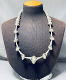 One Of The Most Unique Ever Vintage Native American Navajo Sterling Silver Tubule Necklace-Nativo Arts