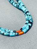 One Of The Most Unique Ever Vintage Native American Navajo Turquoise Heishi Necklace-Nativo Arts