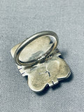 One Of The Most Unique Ever Vintage Native American Navajo Turquoise Sterling Silver Ring-Nativo Arts