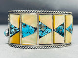 One Of The Most Unique Ever Vintage Native American Navajo Turquosie Sterling Silver Bracelet-Nativo Arts