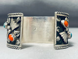 One Of The Most Unique Ever Vintage Native American Navajo Turquosie Sterling Silver Bracelet-Nativo Arts