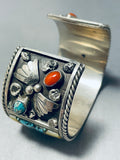 One Of The Most Unique Ever Vintage Native American Navajo Turquosie Sterling Silver Bracelet-Nativo Arts