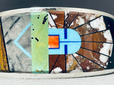 One Of The Most Unique Native American Navajo Turquoise Kachina Sterling Silver Bracelet-Nativo Arts