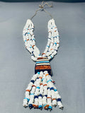 One Of The Most Unique Native American White Stone Turquoise Necklace-Nativo Arts
