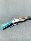One Of The Most Unique Vintage Native American Navajo Turquoise Sterling Silver Pin-Nativo Arts