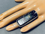 One Of The Tallest Most Intricate Native American Navajo Rturquoise Sterling Silver Ring-Nativo Arts