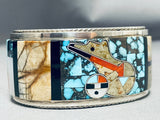 Opulent Native American Navajo Last Chance Turquoise Sterling Silver Coral Bracelet-Nativo Arts