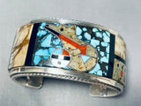 Opulent Native American Navajo Last Chance Turquoise Sterling Silver Coral Bracelet-Nativo Arts