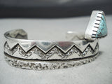 Opulent Vintage Native American Navajo #8 Turquoise Sterling Silver Bracelet-Nativo Arts