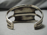 Opulent Vintage Native American Navajo Deep Blue Turquoise Sterling Silver Bracelet Old-Nativo Arts