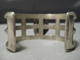 Opulent Vintage Native American Navajo Spiderweb Turquoise Sterling Silver Bracelet Old-Nativo Arts