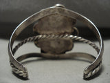 Opulent Vintage Navajo Variscite Native American Jewelry Silver Wave Bracelet Old-Nativo Arts