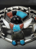 Opulent Vintage Zuni Kachina Dancer Native American Jewelry Silver Bracelet Old-Nativo Arts