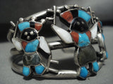 Opulent Vintage Zuni Kachina Dancer Native American Jewelry Silver Bracelet Old-Nativo Arts