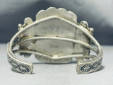 Outstanding Native American Navajo Bisbee Turquoise Sterling Silver Bracelet Signed-Nativo Arts
