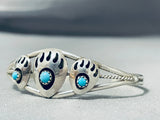 Outstanding Native American Navajo Sleeping Beauty Turquoise Sterling Silver Bracelet-Nativo Arts