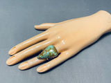 Outstanding San Felipe Signed Royston Turquoise Sterling Silver Ring-Nativo Arts