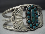 Outstanding Vintage Native American Jewelry Navajo Snake Eyes Turquoise Sterling Silver Bracelet-Nativo Arts
