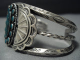 Outstanding Vintage Native American Jewelry Navajo Snake Eyes Turquoise Sterling Silver Bracelet-Nativo Arts