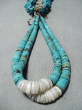 Outstanding Vintage Native American Navajo Old Kingman Royston Turquoise Jacla Necklace-Nativo Arts
