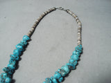 Outstanding Vintage Native American Navajo Old Kingman Royston Turquoise Jacla Necklace-Nativo Arts