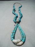 Outstanding Vintage Native American Navajo Old Kingman Royston Turquoise Jacla Necklace-Nativo Arts