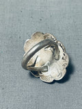 Outstanding Vintage Native American Navajo Old Kingman Turquoise Sterling Silver Ring-Nativo Arts