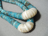 Outstanding Vintage Native American Navajo Royston Kingman Turquoise Necklace Old-Nativo Arts