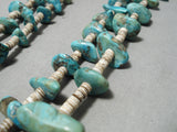 Outstanding Vintage Native American Navajo Royston Kingman Turquoise Necklace Old-Nativo Arts