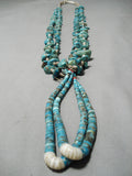 Outstanding Vintage Native American Navajo Royston Kingman Turquoise Necklace Old-Nativo Arts