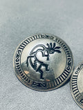 Outstanding Vintage Native American Navajo Sterling Silver Kokopelli Earrings-Nativo Arts