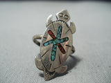 Outstanding Vintage Native American Navajo Turquoise Sterling Silver Ring-Nativo Arts