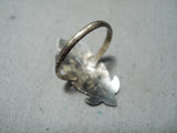 Outstanding Vintage Native American Navajo Turquoise Sterling Silver Ring-Nativo Arts