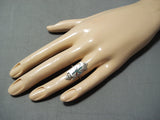 Outstanding Vintage Native American Navajo Turquoise Sterling Silver Ring-Nativo Arts