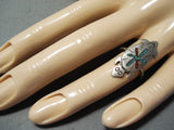 Outstanding Vintage Native American Navajo Turquoise Sterling Silver Ring-Nativo Arts