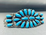 P. Jones Beautiful Vintage Native American Navajo Turquoise Sterling Silver Bracelet-Nativo Arts