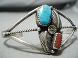Paul J Vintage Native American Navajo Turquoise Sterling Silver Bracelet-Nativo Arts