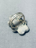 Phenomenal Vintage Native American Navajo Green Turquoise Sterling Silver Ring-Nativo Arts
