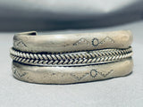 Phenomenal Vintage Native American Navajo Sterling Silver Bracelet-Nativo Arts