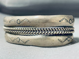 Phenomenal Vintage Native American Navajo Sterling Silver Bracelet-Nativo Arts