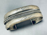 Phenomenal Vintage Native American Navajo Sterling Silver Bracelet-Nativo Arts